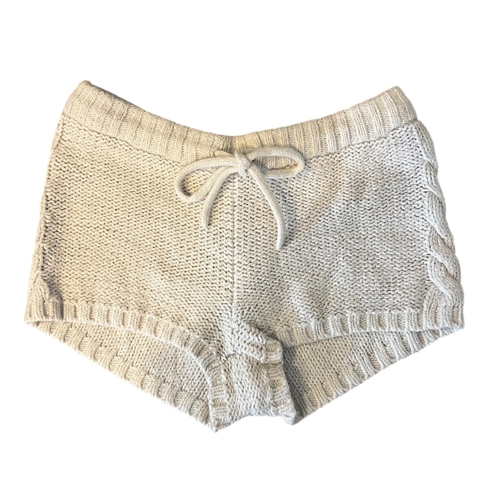 Aerie Knit Off White Shorts | Size Small - Picture 2 of 5